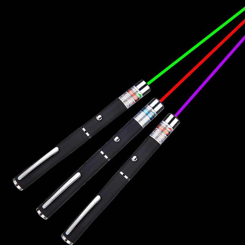 3-Pack Laser Pointer Pet Toy – Green, Blue & Red Visible Beam for Cats & Dogs