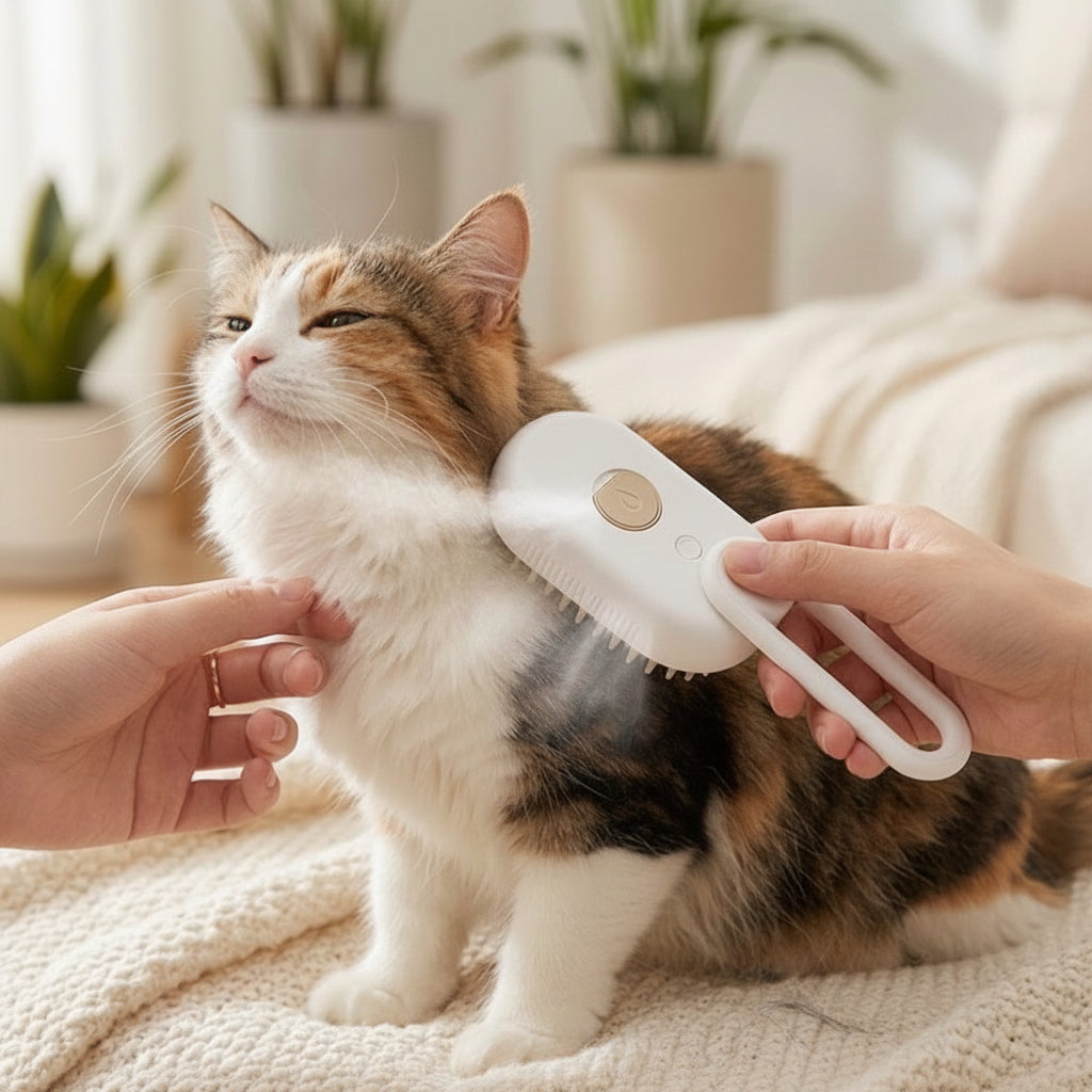 3-in-1 Pet Grooming Brush – Deshedding, Massage & Dematting Tool