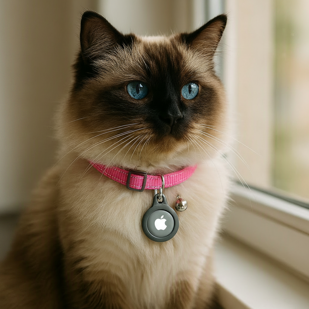 AirTag Cat Collar – Breakaway Safety Collar with Reflective Strip