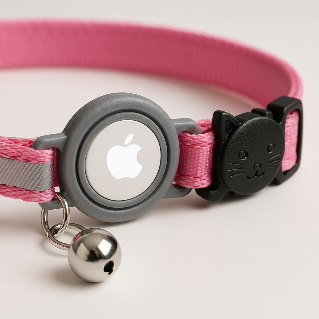 AirTag Cat Collar – Breakaway Safety Collar with Reflective Strip