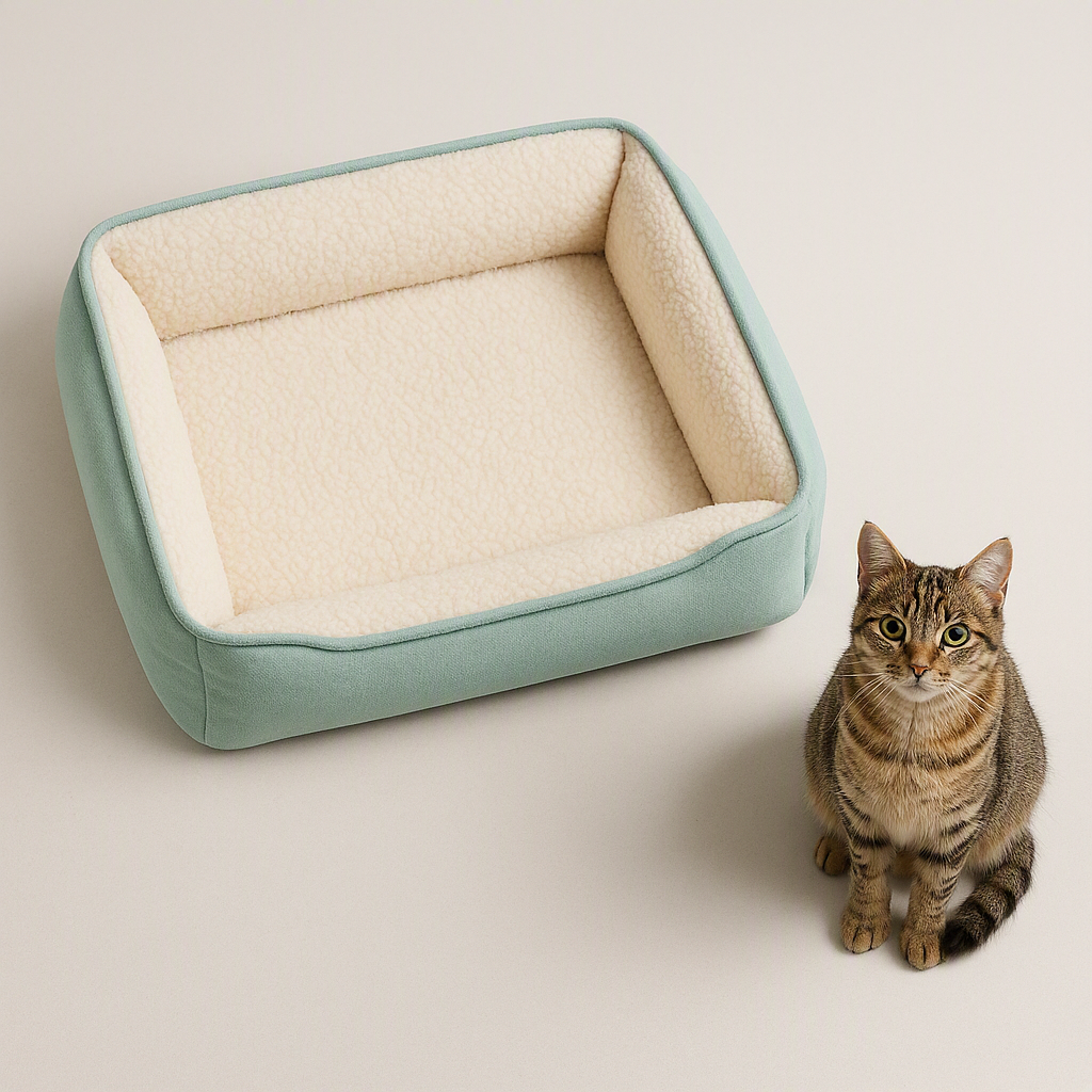 Cozy Pet House Bed – Warm Cushioned Cave for mainly cats + small Dogs
