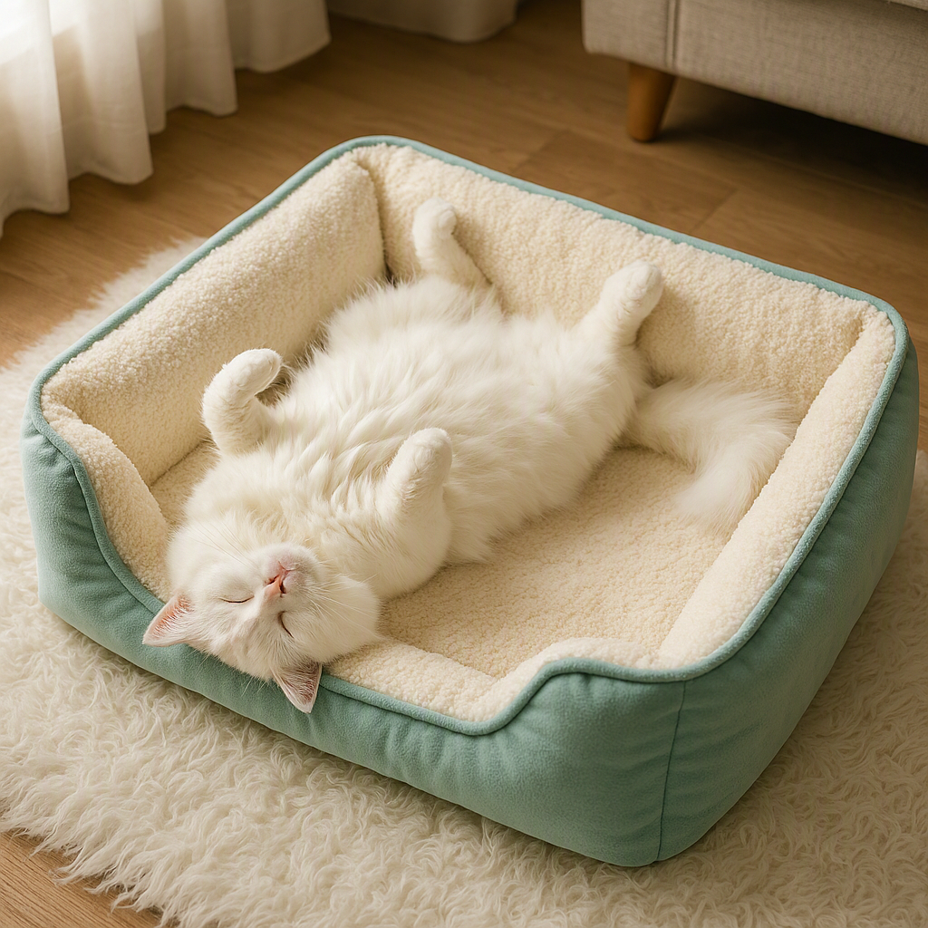 Cozy Pet House Bed – Warm Cushioned Cave for mainly cats + small Dogs