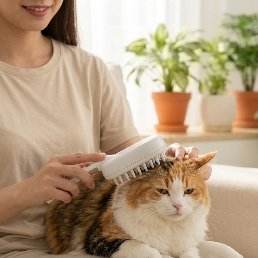 3-in-1 Pet Grooming Brush – Deshedding, Massage & Dematting Tool