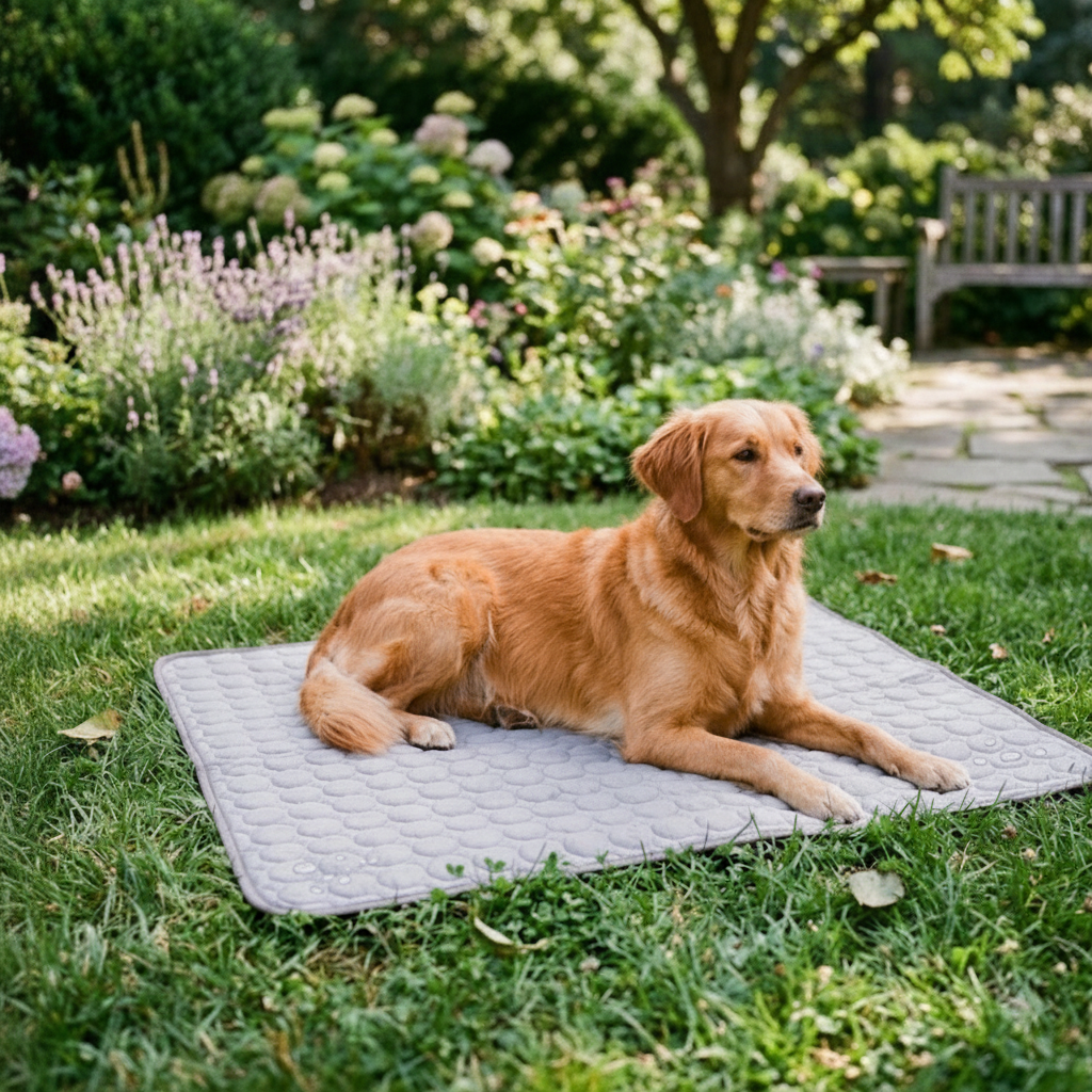 Dog Cooling Mat – Ice Silk Self-Cooling Pad for dogs & cats