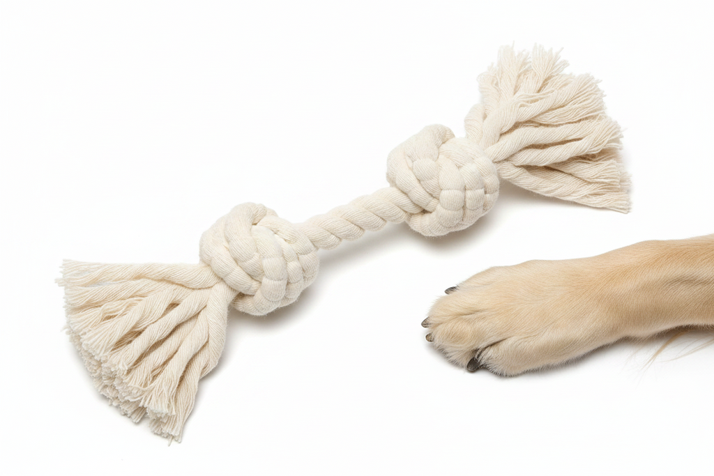 Natural Cotton Rope Dog Toy – Tough Tug & Chew Toy for Dogs