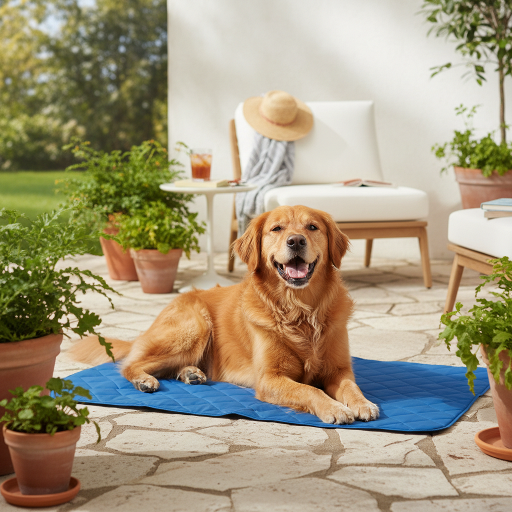 Dog Cooling Mat Lifestyle