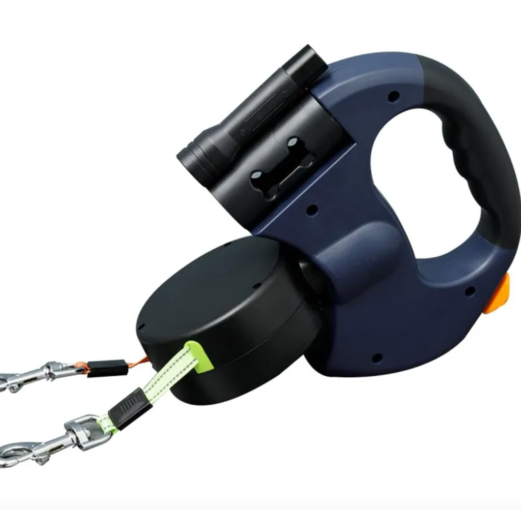 Dual Retractable Dog Leash – Tangle-Free 2-Dog Walking Leash