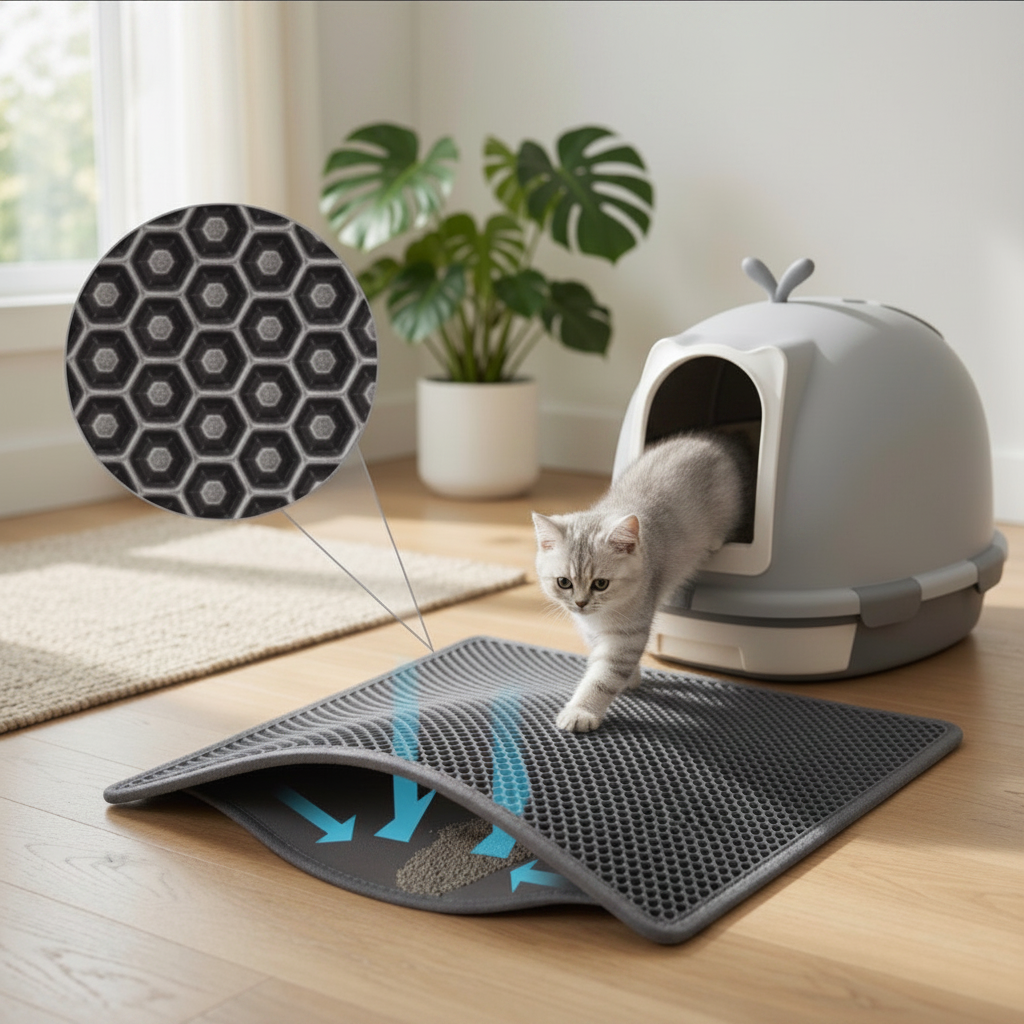 Premium EVA Cat Litter Trapping Mat